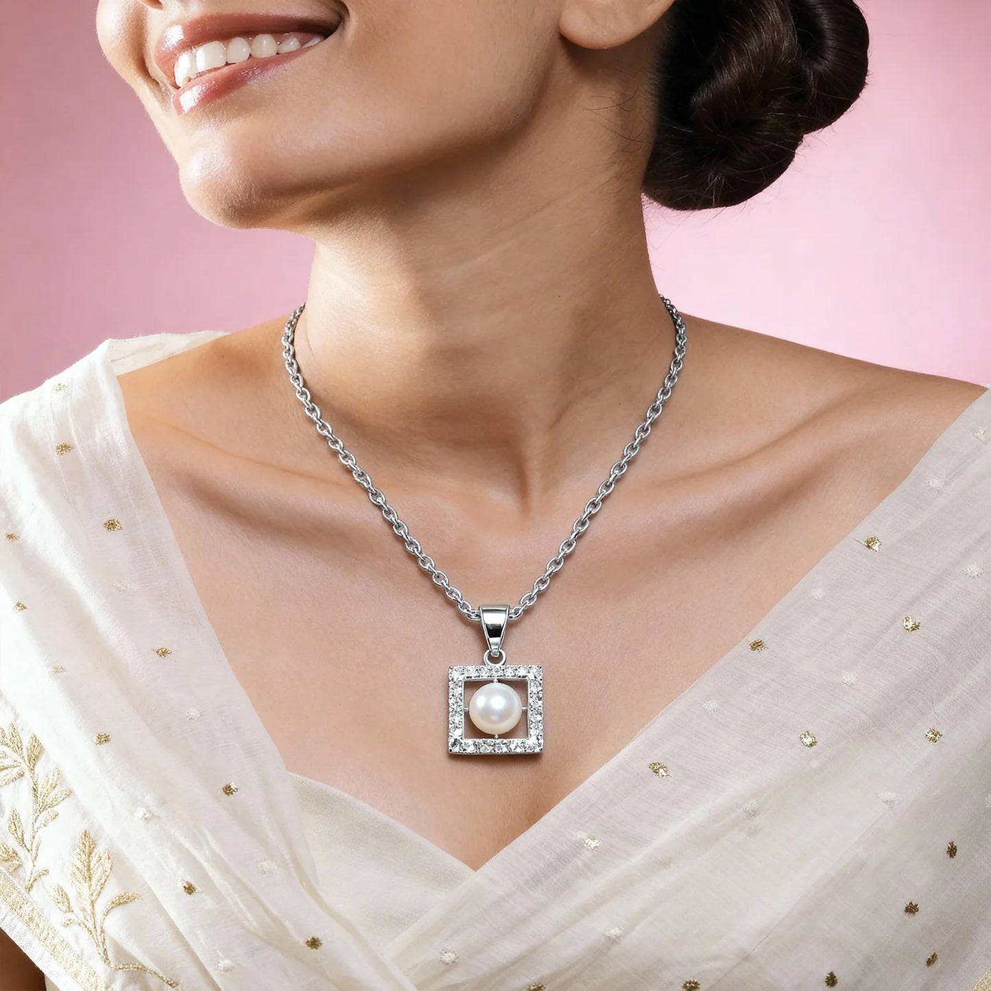 Shyneva Queen S Crown Silver Pendant rhodium plated silver jewellery | Daily Wear Pendant