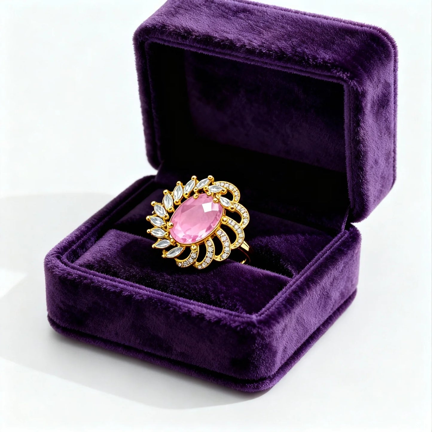 Shyneva Aurora Shine Ad Ring AD stone ring | Daily Wear Ring