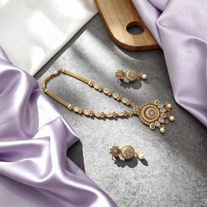 Elegant Gold-Plated Long Necklace Set 5