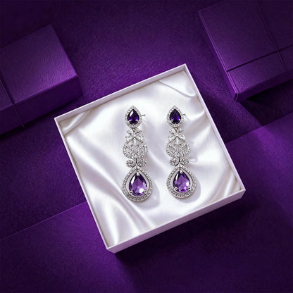 Shyneva Silver Earrings for Women - Elegant & Stylish Design