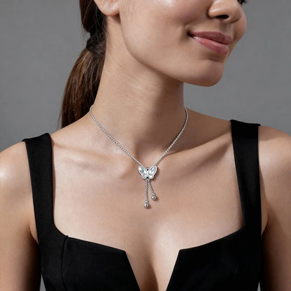 Shyneva Lotus Radiance Silver Pendant AD jewellery | Daily Wear Pendant