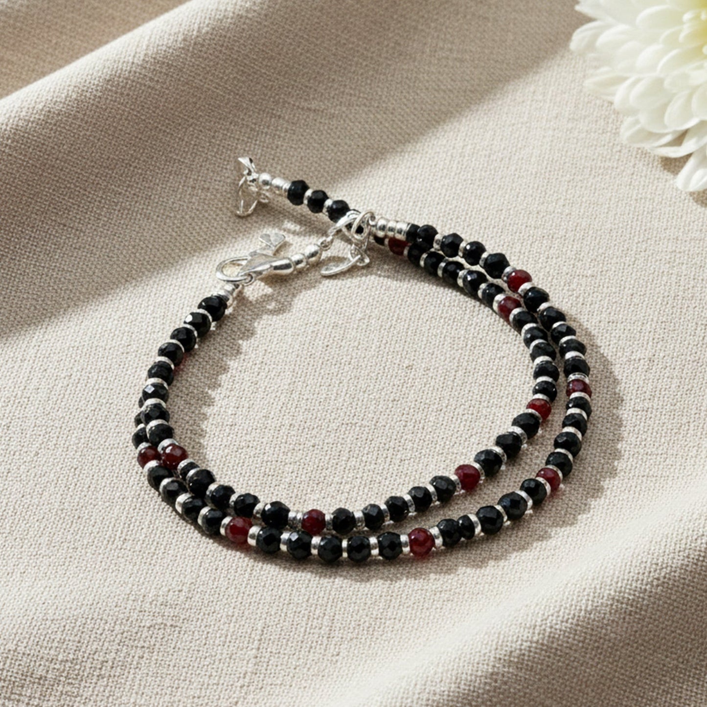 Shyneva Oxidised Silver Anklet for Women (Set of 2) | Traditional Daily Wear Payal | Antique Oxidised Silver-Plated Anklet Pair for Girls & Women
