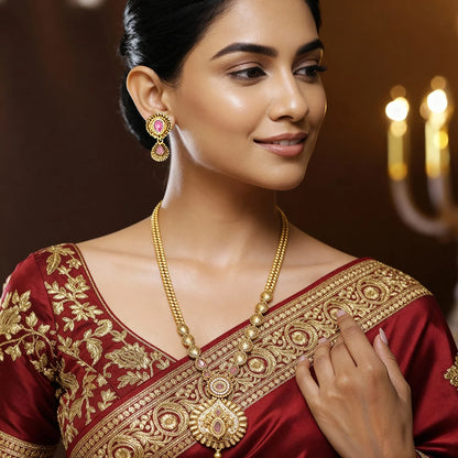 Elegant Gold-Plated Long Necklace Set 4