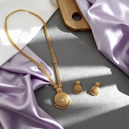 Elegant Gold-Plated Long Necklace Set 11