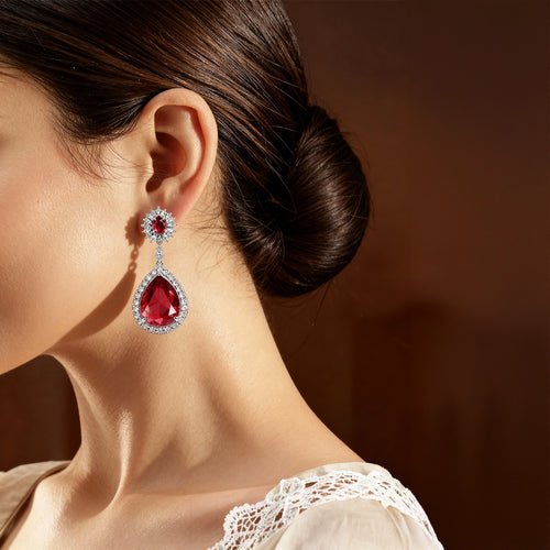 Shyneva Crystal Earrings for Women - Elegant & Stylish Design