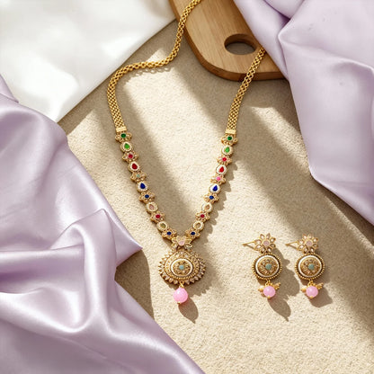 Elegant Gold-Plated Long Necklace Set 3