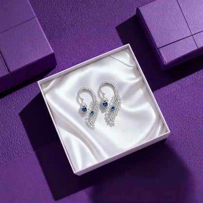 Shyneva Rhodium Plated AD Stone Earrings for Women | Elegant Silver Jewellery 35