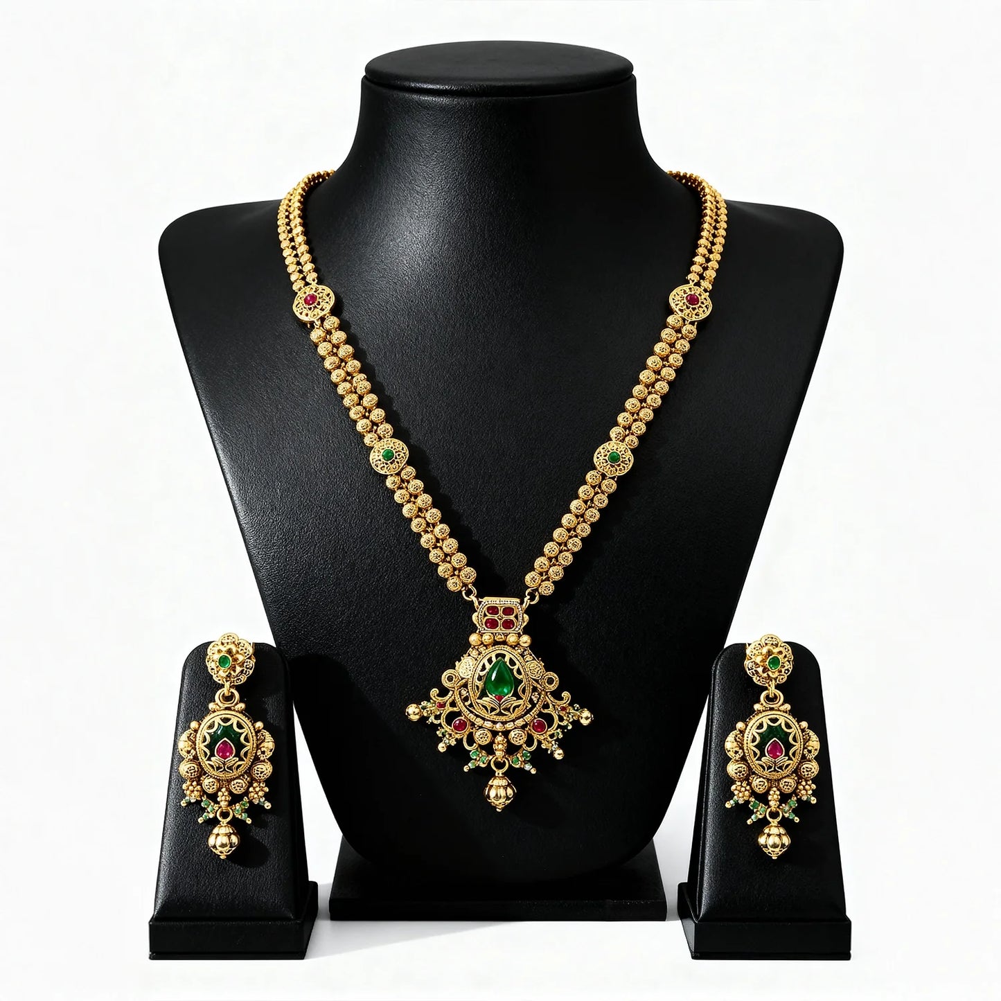 Elegant Gold-Plated Long Necklace Set 13