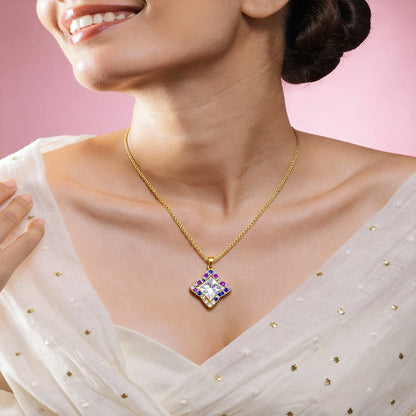 Shyneva Queen S Crown Silver Pendant rhodium plated silver jewellery | Daily Wear Pendant