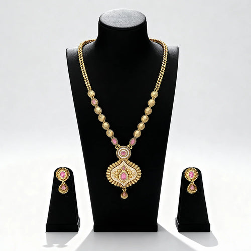 Elegant Gold-Plated Long Necklace Set 4
