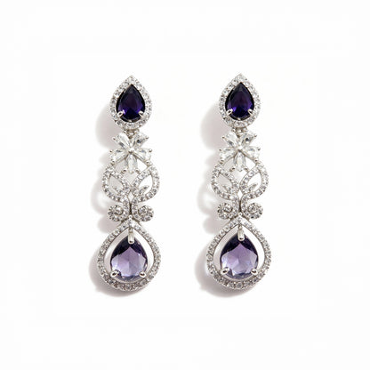 Shyneva Silver Earrings for Women - Elegant & Stylish Design