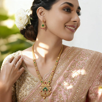 Elegant Gold-Plated Long Necklace Set 14