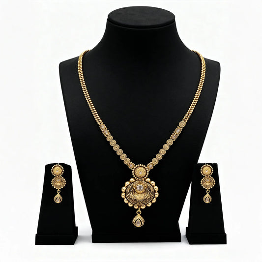 Elegant Gold-Plated Long Necklace Set 9