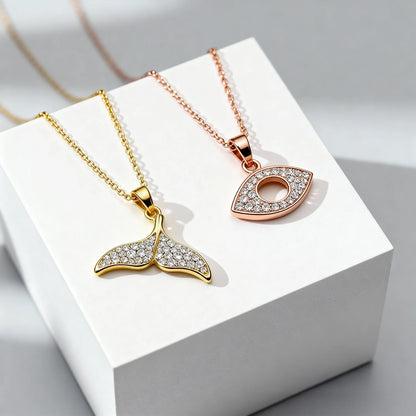 Shyneva Petal Kiss Silver Pendant rhodium plated silver jewellery | Premium Gift Pendant