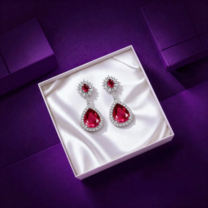 Shyneva Crystal Earrings for Women - Elegant & Stylish Design