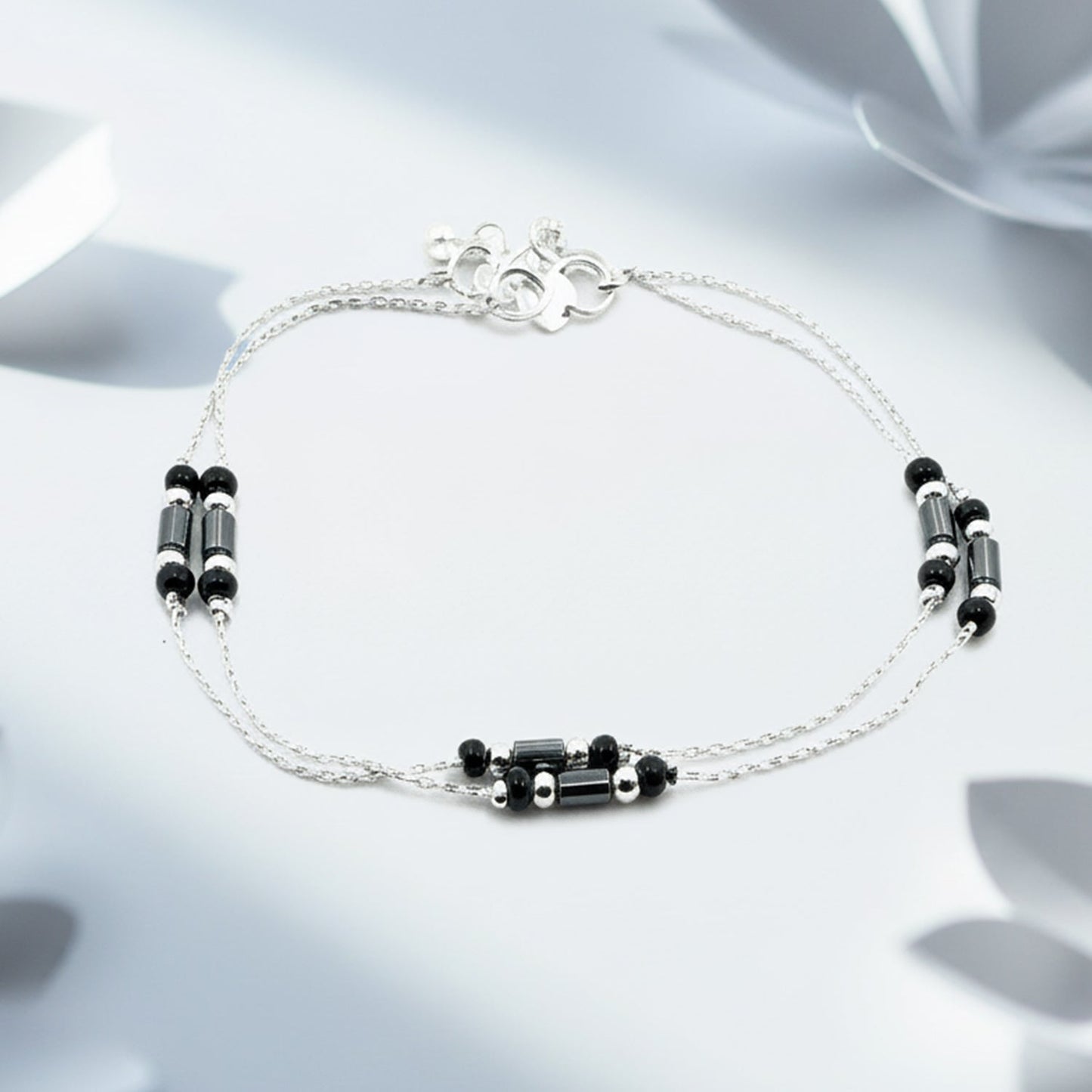 Shyneva Oxidised Silver Anklet for Women (Set of 2) | Traditional Daily Wear Payal | Antique Oxidised Silver-Plated Anklet Pair for Girls & Women
