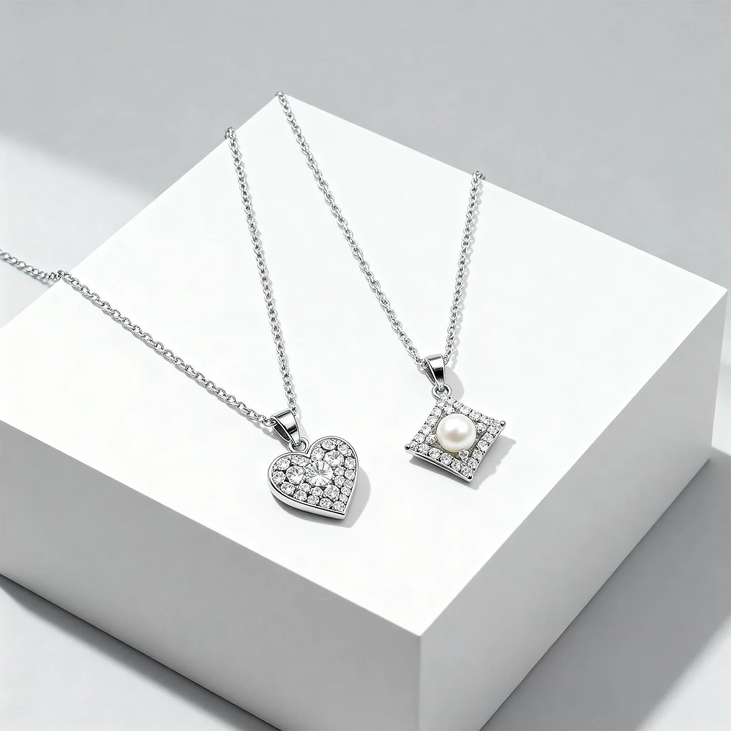 Shyneva Wave Motion Silver Pendant AD jewellery | Daily Wear Pendant