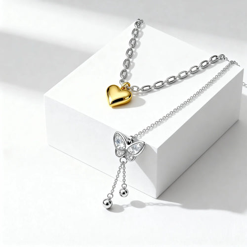 Shyneva Lotus Radiance Silver Pendant AD jewellery | Daily Wear Pendant