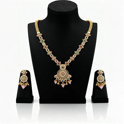 Elegant Gold-Plated Long Necklace Set 10