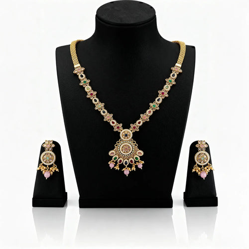 Elegant Gold-Plated Long Necklace Set 10