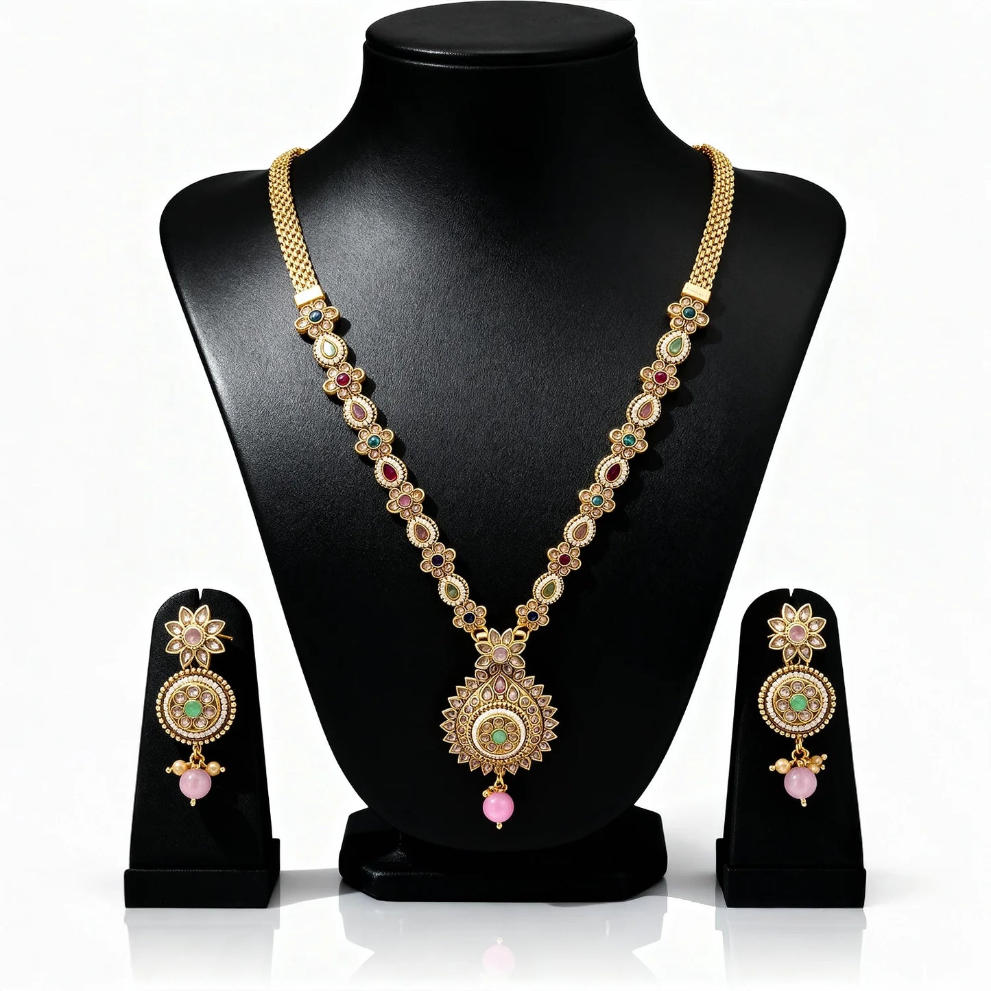 Elegant Gold-Plated Long Necklace Set 3