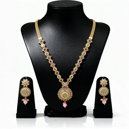 Elegant Gold-Plated Long Necklace Set 3