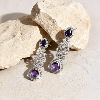 Shyneva Silver Earrings for Women - Elegant & Stylish Design