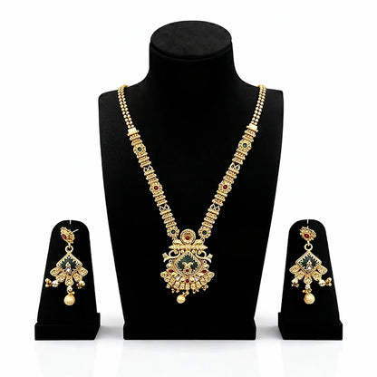 Elegant Gold-Plated Long Necklace Set 14
