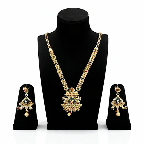Elegant Gold-Plated Long Necklace Set 14