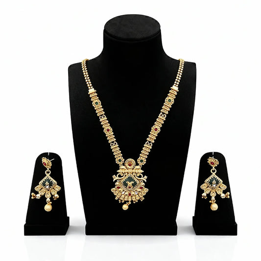 Elegant Gold-Plated Long Necklace Set 14