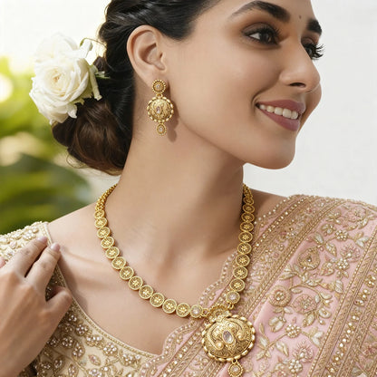 Elegant Gold-Plated Long Necklace Set 16