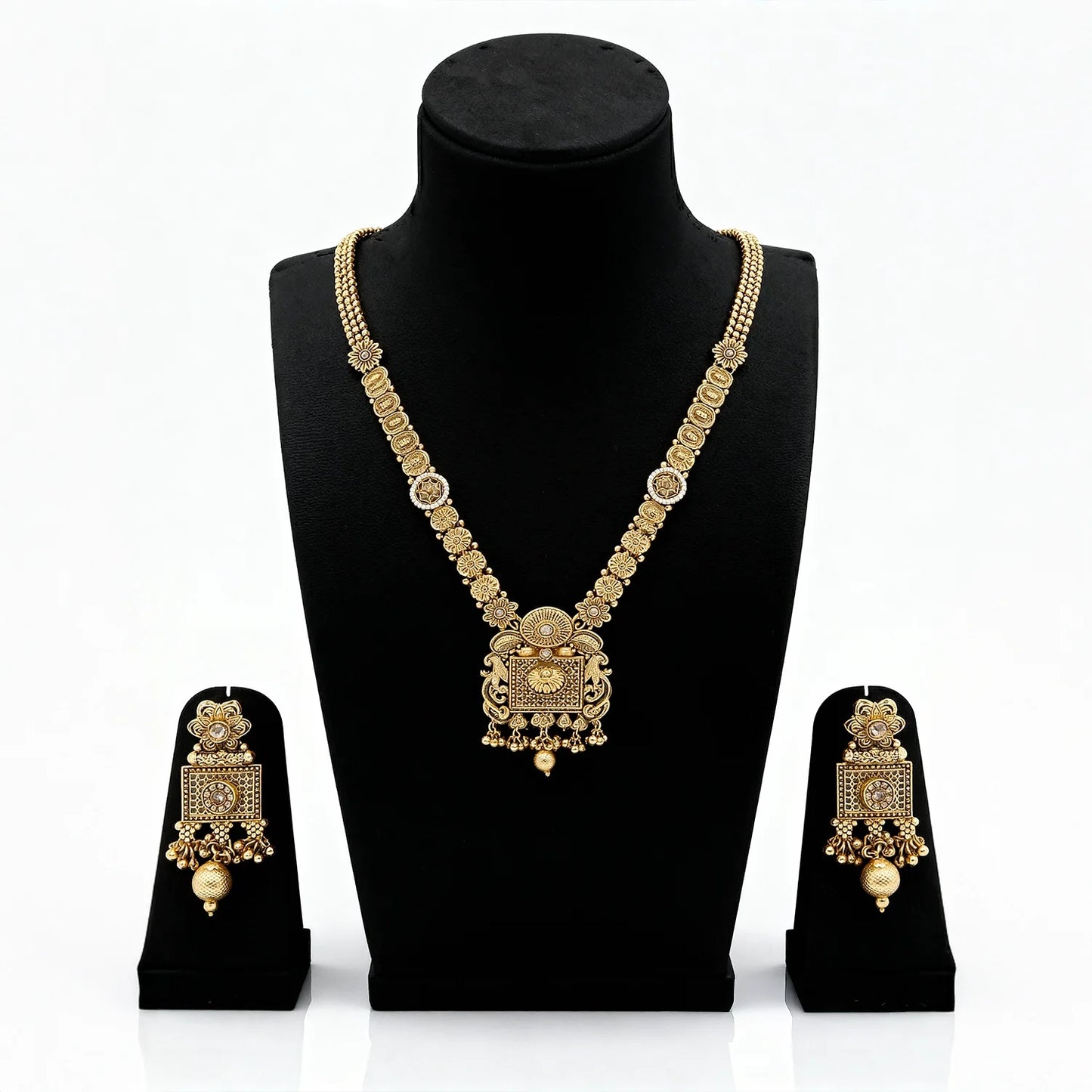 Elegant Gold-Plated Long Necklace Set 12