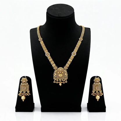 Elegant Gold-Plated Long Necklace Set 12