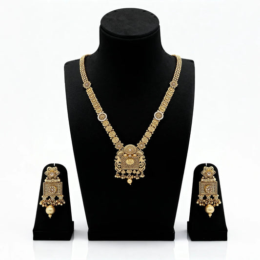 Elegant Gold-Plated Long Necklace Set 12