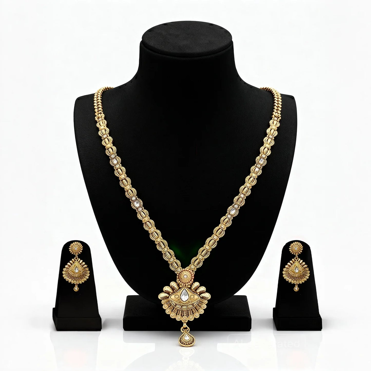 Elegant Gold-Plated Long Necklace Set 15