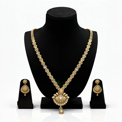 Elegant Gold-Plated Long Necklace Set 15