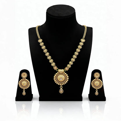 Elegant Gold-Plated Long Necklace Set 8