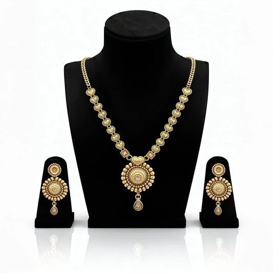 Elegant Gold-Plated Long Necklace Set 8