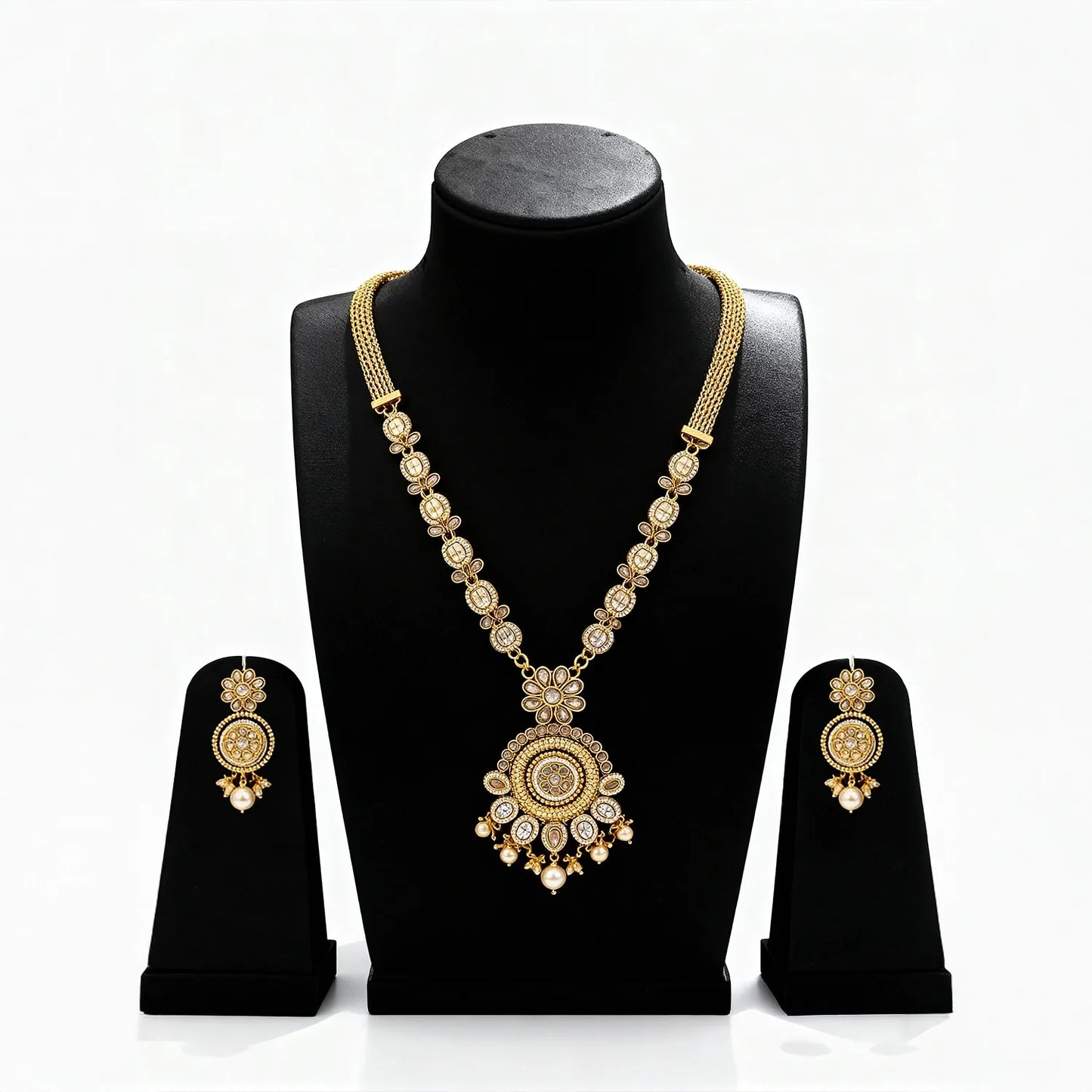 Elegant Gold-Plated Long Necklace Set 5