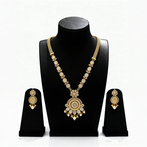 Elegant Gold-Plated Long Necklace Set 5