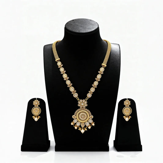 Elegant Gold-Plated Long Necklace Set 5