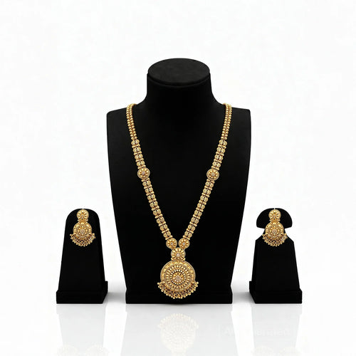 Elegant Gold-Plated Long Necklace Set 11
