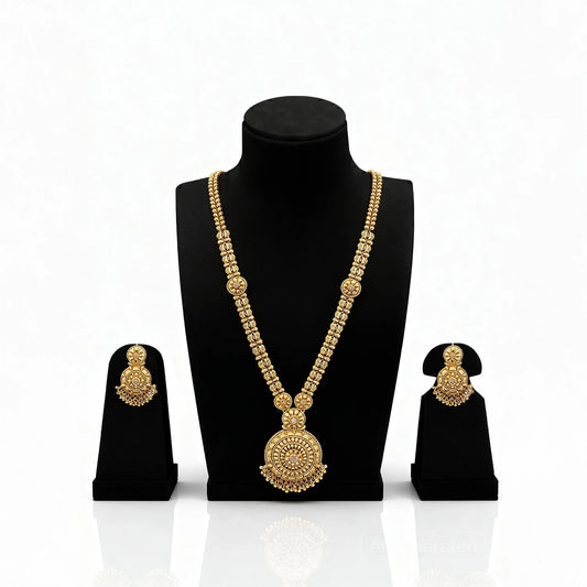 Elegant Gold-Plated Long Necklace Set 11