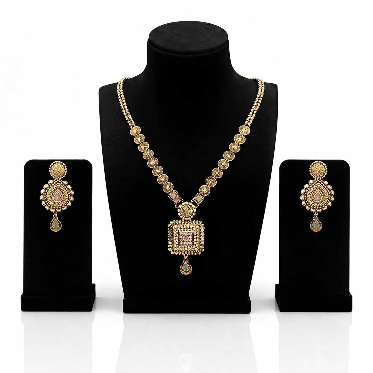 Elegant Gold-Plated Long Necklace Set 6