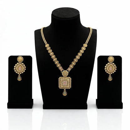 Elegant Gold-Plated Long Necklace Set 6