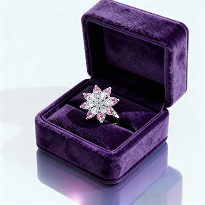 Solitaire Design Rodium Plated Silver Ring with AD Stones | Women’s Daily Wear & Party Wear Jewellery