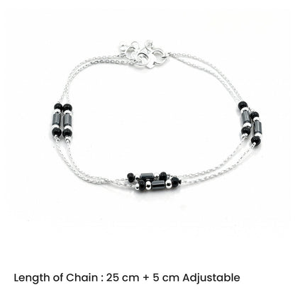 Shyneva Oxidised Silver Anklet for Women (Set of 2) | Traditional Daily Wear Payal | Antique Oxidised Silver-Plated Anklet Pair for Girls & Women