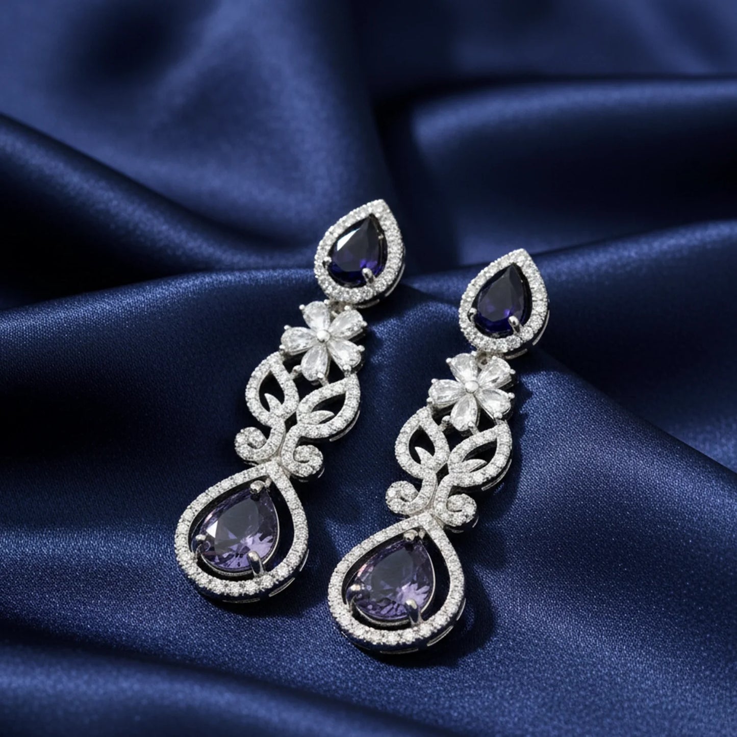 Shyneva Silver Earrings for Women - Elegant & Stylish Design