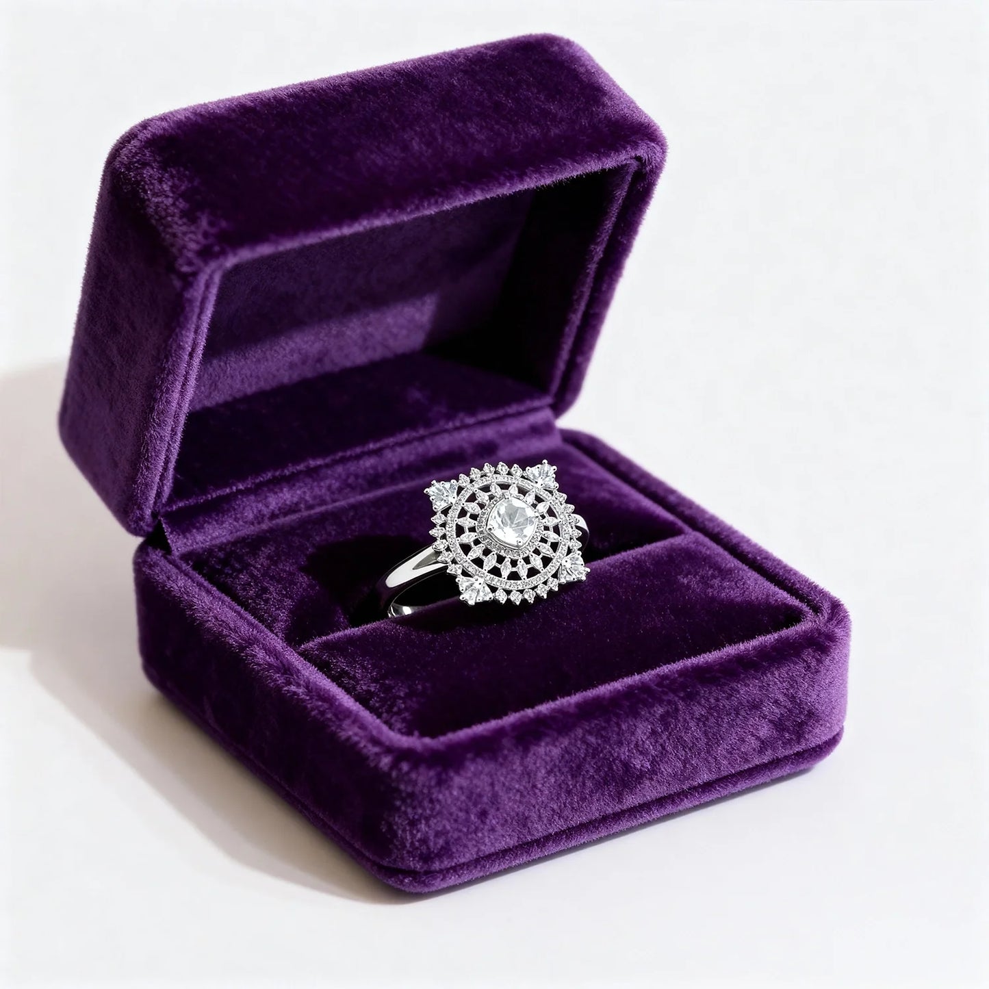 Shyneva Blossom Radiance Ad Ring AD stone ring | Adjustable Ring For Women