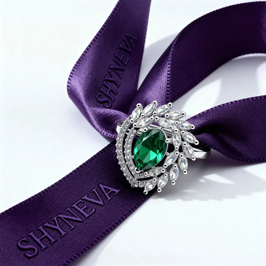 Halo Style Design Rodium Plated Silver Ring with AD Stones | Women’s Daily Wear & Party Wear Jewellery